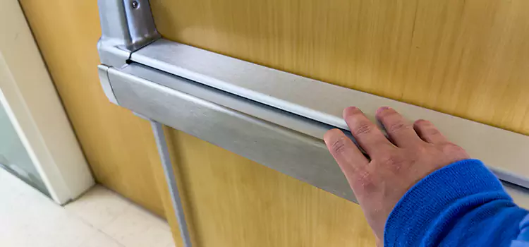 Installing a Push Bar on a Door Binghamton